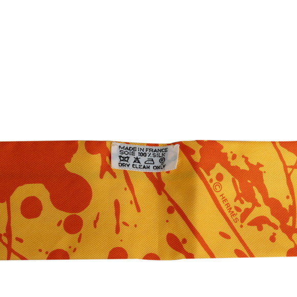 Hermes Paint Pattern Scarf Canvas Scarf 222-44029 in Excellent condition - Picture 3 of 5
